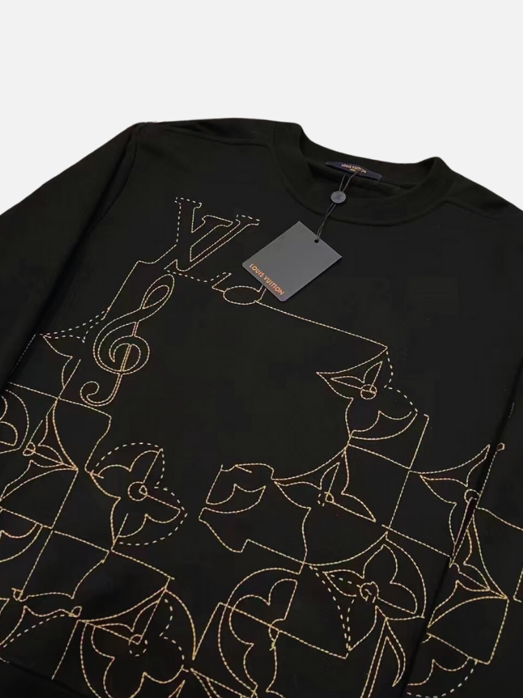 Louis Vuitton Stitched Floral Monogram XXL Sweatshirt NWT **NEW**